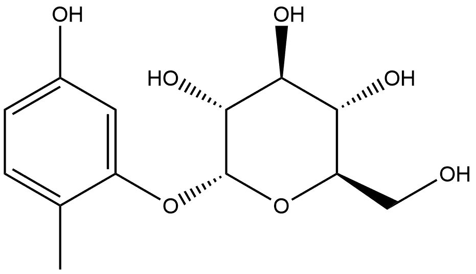 5-Hydroxy-2-methylphenyl α-D-glucopyranoside Struktur