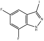 5,7-Difluoro-3-iodo-1H-indazole Struktur