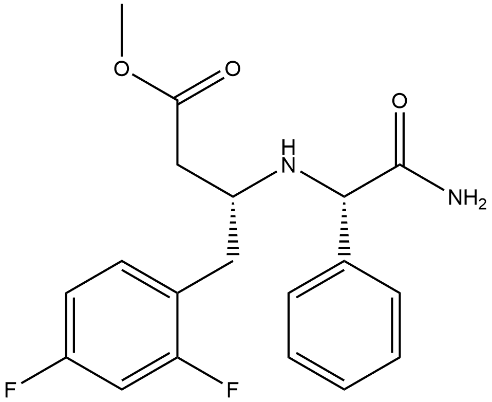 Benzenebutanoic acid, β-[[(1S)-2-amino-2-oxo-1-phenylethyl]amino]-2,4-difluoro-, methyl ester, (βR)-