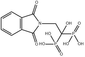 Phosphonic acid, P,P'-[2-(1,3-dihydro-1,3-dioxo-2H-isoindol-2-yl)-1-hydroxyethylidene]bis- Struktur