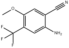 Benzonitrile, 2-amino-5-methoxy-4-(trifluoromethyl)- Struktur