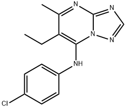 [1,2,4]Triazolo[1,5-a]pyrimidin-7-amine, N-(4-chlorophenyl)-6-ethyl-5-methyl- Struktur