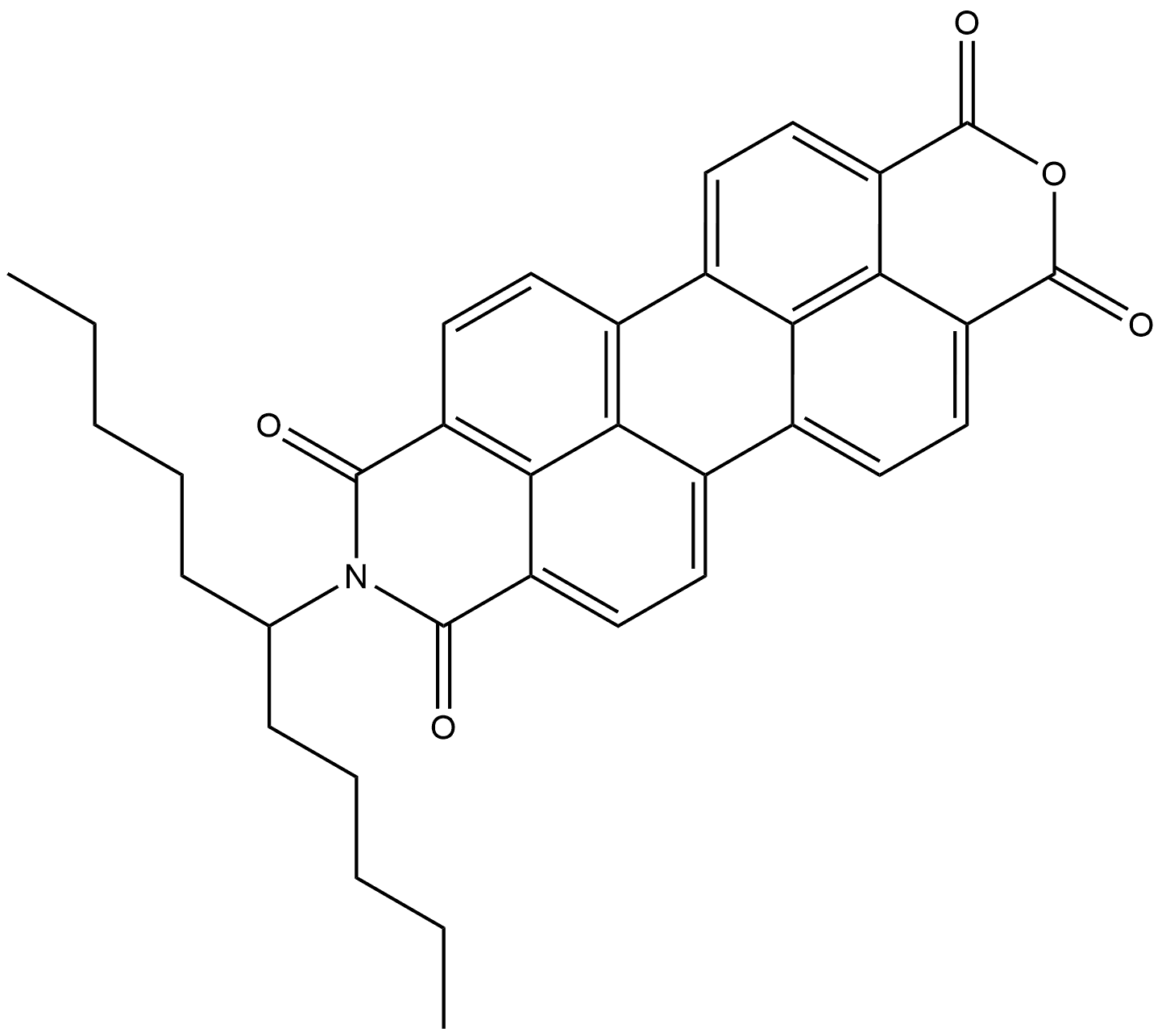 9-(1-Pentylhexyl)-1H-2-benzopyrano[6′,5′,4′:10,5,6]anthra[2,1,9-def]isoquinoline-1,3,8,10(9H)-tetrone Struktur