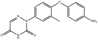 1,2,4-Triazine-3,5(2H,4H)-dione, 2-[4-(4-aminophenoxy)-3-methylphenyl]- Struktur