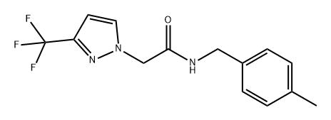 1H-Pyrazole-1-acetamide, N-[(4-methylphenyl)methyl]-3-(trifluoromethyl)- Struktur