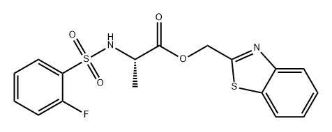 L-Alanine, N-[(2-fluorophenyl)sulfonyl]-, 2-benzothiazolylmethyl ester Struktur