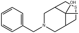 9-Methyl-7-(phenylmethyl)-3-thia-7-azabicyclo[3.3.1]nonan-9-ol Struktur