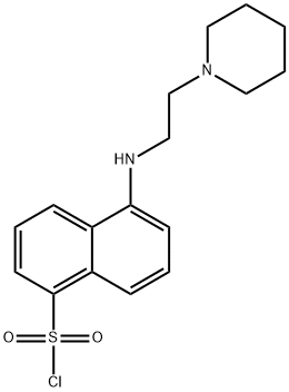 2-(N-piperidine)ethylamine-1-naphthyl-5-sulfonylchloride Struktur