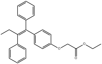 Acetic acid, [4-(1,2-diphenyl-1-butenyl)phenoxy]-, ethyl ester, (Z)- (9CI) Struktur