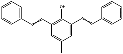 Phenol, 4-methyl-2,6-bis(2-phenylethenyl)- Struktur