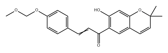 2-Propen-1-one, 1-(7-hydroxy-2,2-dimethyl-2H-1-benzopyran-6-yl)-3-[4-(methoxymethoxy)phenyl]- Struktur