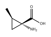 Cyclopropanecarboxylic acid, 1-amino-2-methyl-, (1R,2R)- Struktur