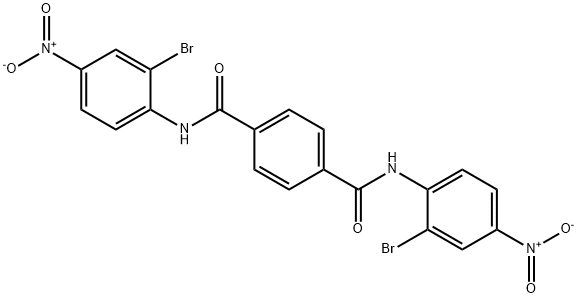 N~1~,N~4~-bis{2-bromo-4-nitrophenyl}terephthalamide Struktur