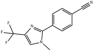 Benzonitrile, 4-[1-methyl-4-(trifluoromethyl)-1H-imidazol-2-yl]- Structure