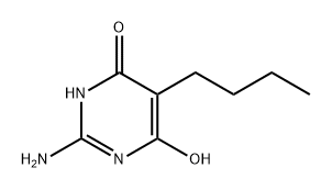 4(3H)-Pyrimidinone, 2-amino-5-butyl-6-hydroxy- Struktur