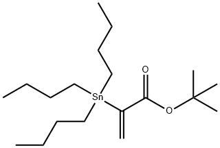 2-Propenoic acid, 2-(tributylstannyl)-, 1,1-dimethylethyl ester Struktur