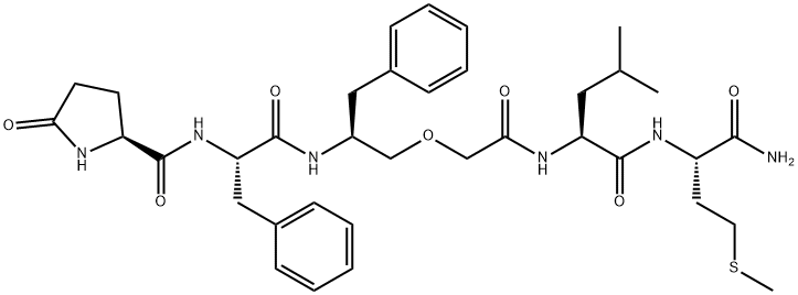 substance P (6-11), pGlu(6)-Phe(8)-psi-(methyleneoxy)-Gly(9)- Struktur