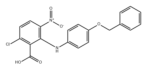 Benzoic acid, 6-chloro-3-nitro-2-[[4-(phenylmethoxy)phenyl]amino]-