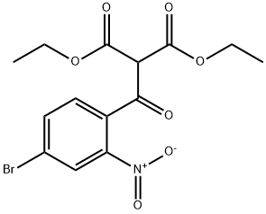 Propanedioic acid, 2-(4-bromo-2-nitrobenzoyl)-, 1,3-diethyl ester Struktur