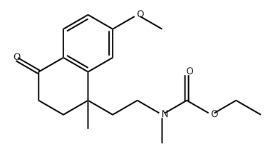 Carbamic acid, methyl[2-(1,2,3,4-tetrahydro-7-methoxy-1-methyl-4-oxo-1-naphthalenyl)ethyl]-, ethyl ester (9CI) Struktur