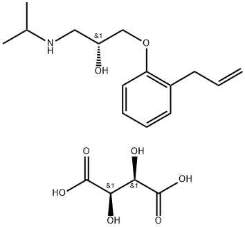 2-Propanol, 1-[(1-methylethyl)amino]-3-[2-(2-propenyl)phenoxy]-, (2R)-, (2R,3R)-2,3-dihydroxybutanedioate (1:1) (salt) (9CI) Struktur