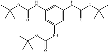 Carbamic acid, N,N',N''-1,3,5-benzenetriyltris-, C,C',C''-tris(1,1-dimethylethyl) ester Struktur