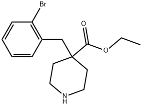 ethyl4-(2-bromobenzyl)piperidine-4-carboxylate Struktur