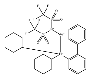 Cyclohexyl JohnPhos AuNTf2 Struktur