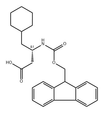 Fmoc-L-β-Homo-Cha-OH Struktur