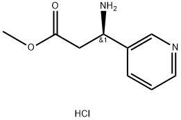 3-Pyridinepropanoic acid, β-amino-, methyl ester, hydrochloride (1:2), (βR)- Struktur