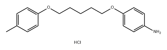 Aniline, p-(5-(p-tolyloxy)pentyloxy)-, hydrochloride Struktur