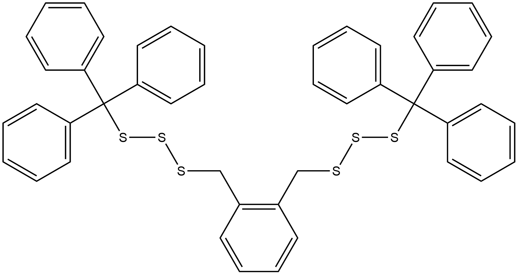 Trisulfide, 1,1'-[1,2-phenylenebis(methylene)]bis[3-(triphenylmethyl)