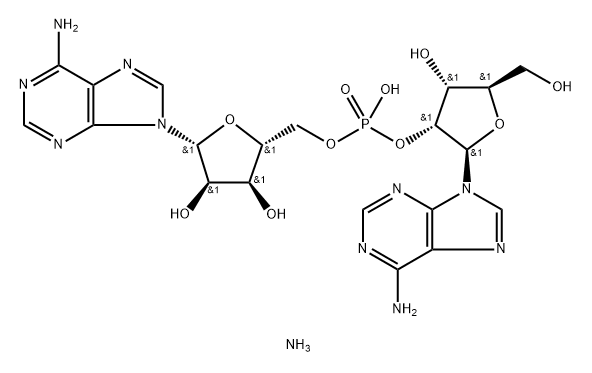 adenylyl[2'->5']adenosine, ammonium salt Struktur