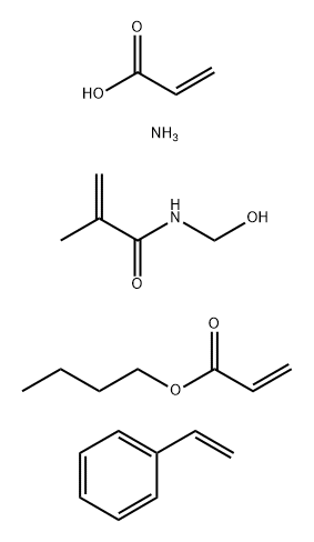 2-Propenoic acid, butyl ester, polymer with ammonium 2-propenoate, ethenylbenzene and N-(hydroxymethyl)-2-methyl-2-propenamide Struktur