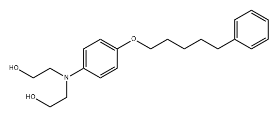 Ethanol, 2,2'-[p-(5-phenylpentyloxy)phenylimino]di- (6CI) Struktur