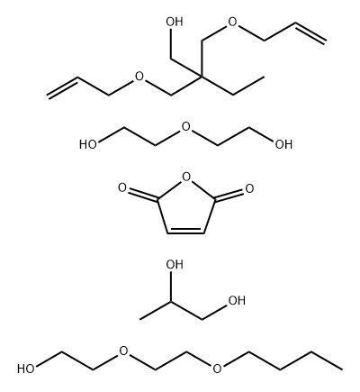 2,5-Furandione, polymer with 2,2-bis[(2-propenyloxy)methyl]-1-butanol, 2,2'-oxybis[ethanol] and 1,2-propanediol, 2-(2-butoxyethoxy)ethyl ester Struktur