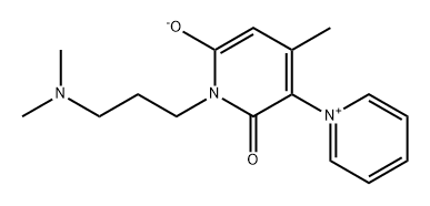 1,3'-Bipyridinium, 1'-[3-(dimethylamino)propyl]-6'-hydroxy-4'-methyl-2'-oxo-, inner salt Struktur