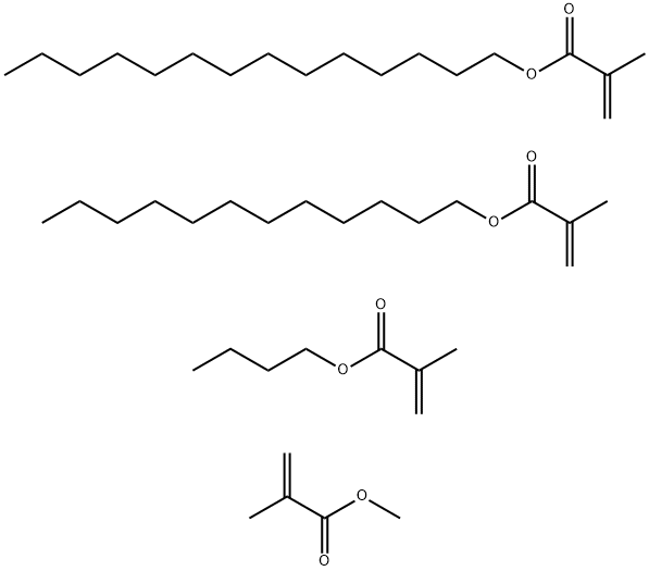 2-Propenoic acid, 2-methyl-, butyl ester, polymer with dodecyl 2-methyl-2-propenoate, methyl 2-methyl-2-propenoate and tetradecyl 2-methyl-2-propenoate Struktur