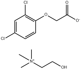 Ethanaminium,2-hydroxy-N,N,N-trimethyl-,2-(2,4-dichlorophenoxy)acetate(1:1) Struktur