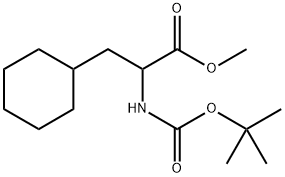 Cyclohexanepropanoic acid, α-[[(1,1-dimethylethoxy)carbonyl]amino]-, methyl ester Struktur