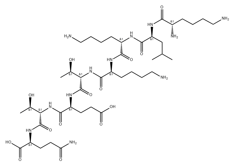 L-Glutamine, L-lysyl-L-leucyl-L-lysyl-L-lysyl-L-threonyl-L-α-glutamyl-L-threonyl- Struktur