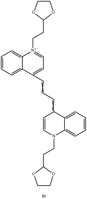 N,N'-bis(2-ethyl-1,3-dioxolane)kryptocyanine Struktur