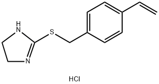 2-[[(4-ethenylphenyl)methyl]thio]-4,5-dihydro-1H-Imidazole hydrochloride (1:1) Struktur