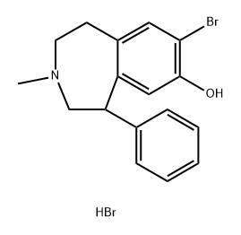 1H-3-Benzazepin-7-ol,8-broMo-2,3,4,5-tetrahydro-3-Methyl-5-phenyl-,hydrobroMide(1:1) Struktur