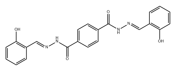 (N'1E,N'4E)-N'1,N'4-bis(2-hydroxybenzylidene)terephthalohydrazide Struktur