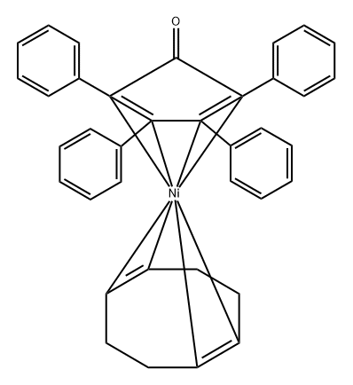 Nickel, [(1,2,5,6-η)-1,5-cyclooctadiene][(2,3,4,5-η)-2,3,4,5-tetraphenyl-2,4-cyclopentadien-1-one]- Struktur