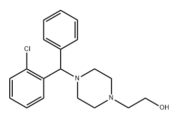 2-(4-((2-Chlorophenyl)(phenyl)methyl)piperazin-1-yl)ethanol Struktur