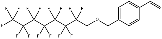 1-ethenyl-4-[[(2,2,3,3,4,4,5,5,6,6,7,7,8,8,8-pentadecafluorooctyl)oxy]methyl]benzene Struktur