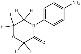 4-(4-Aminophenyl)morpholin-3-one-d6 Struktur