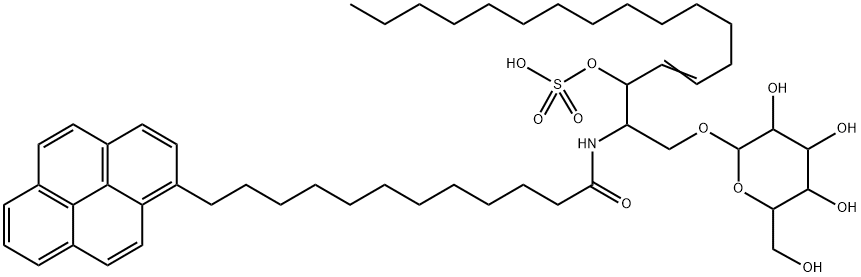 12-(1-pyrenedodecanoyl)sphingosylgalactosyl-O-3-sulfate Struktur